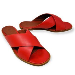 LORO PIANA - EMMA FLAT LAMBSKIN - Pompeian Red, R698 - Size 38, US 7